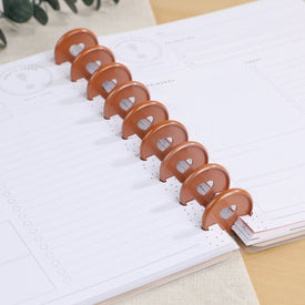 The Happy Planner Chai Spice Medium Pearl Powder Metal Disc Set