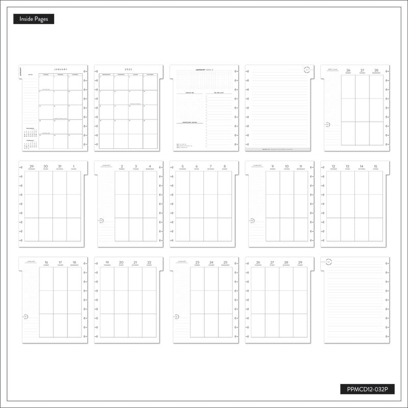 THP Work and Life Neutrals Classic 12 Month Planner
