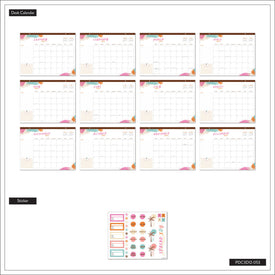The Happy Planner Desert Dunes 12 Month Desk Calendar