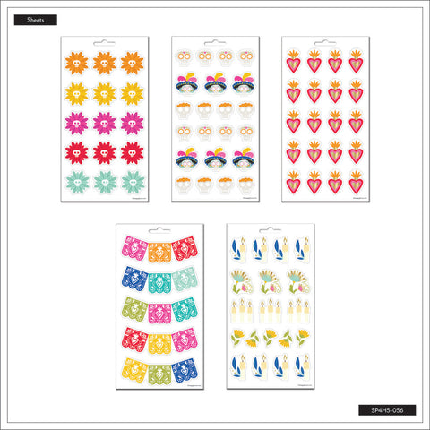 Image of The Happy Planner Dia De Los Muertos 5 Sheet Sticker Sheet