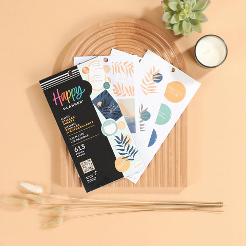 Image of The Happy Planner Calm Life 30 Sheet Sticker Value Pack