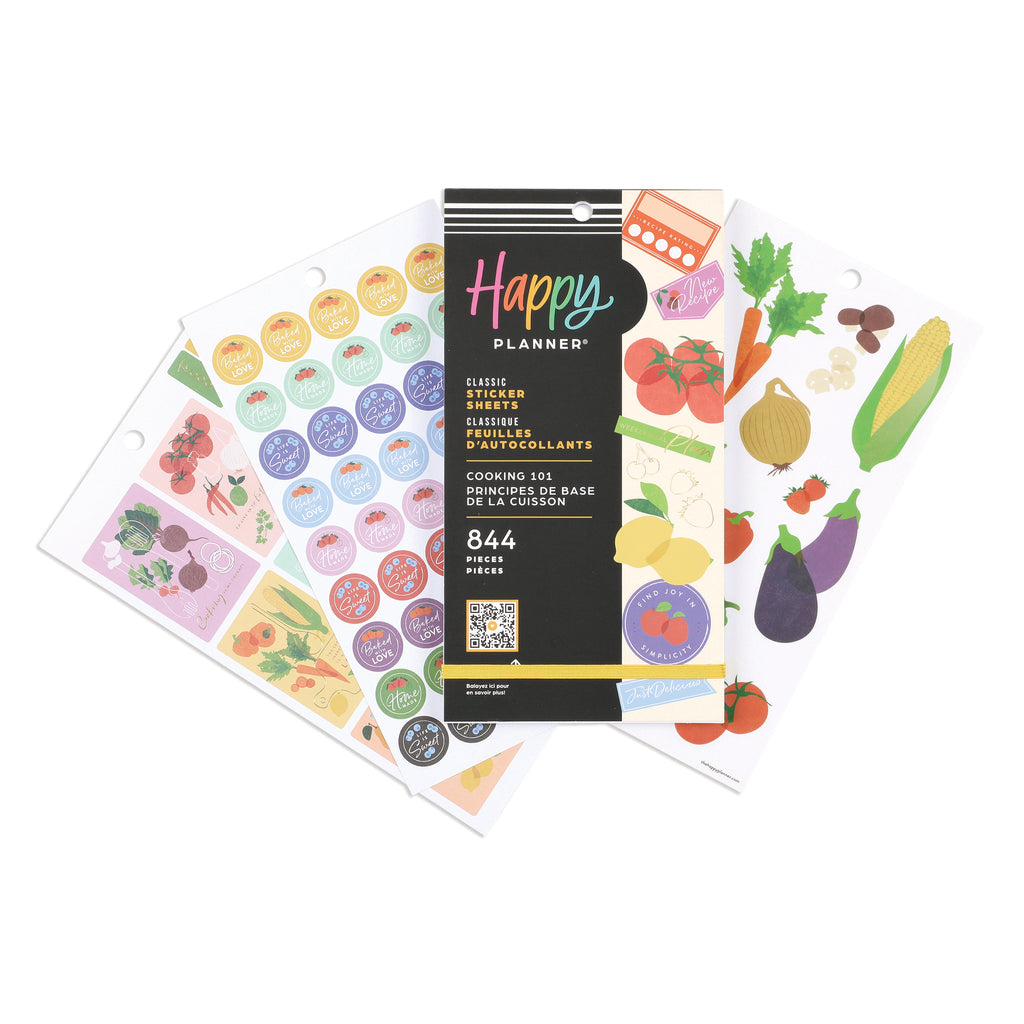 The Happy Planner Cooking 101 30 Sheet Sticker Value Pack