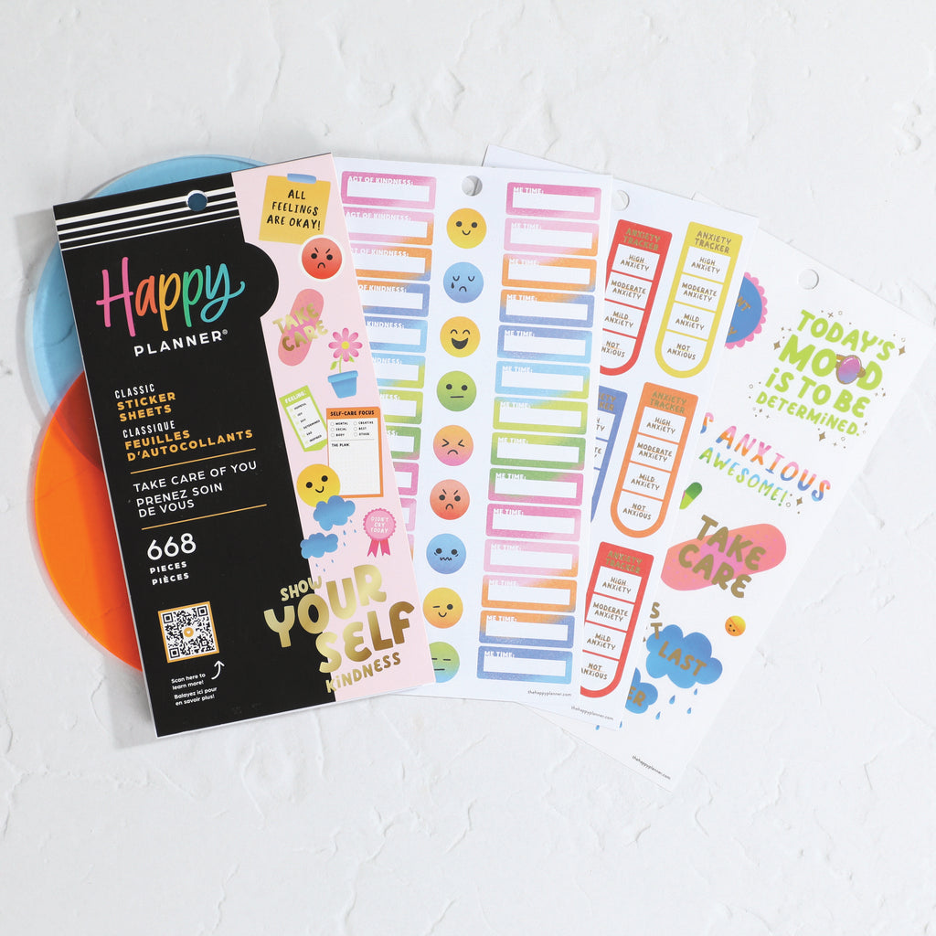 The Happy Planner Take Care of You 30 Sheet Sticker Value Pack