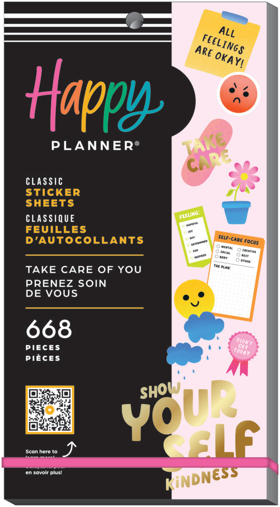 The Happy Planner Take Care of You 30 Sheet Sticker Value Pack