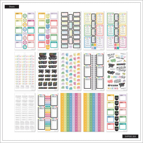 Image of The Happy Planner Bright Budget 30 Sheet Sticker Value Pack
