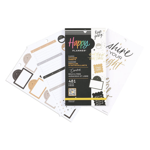 Image of The Happy Planner Bold & Free 30 Sheet Sticker Value Pack