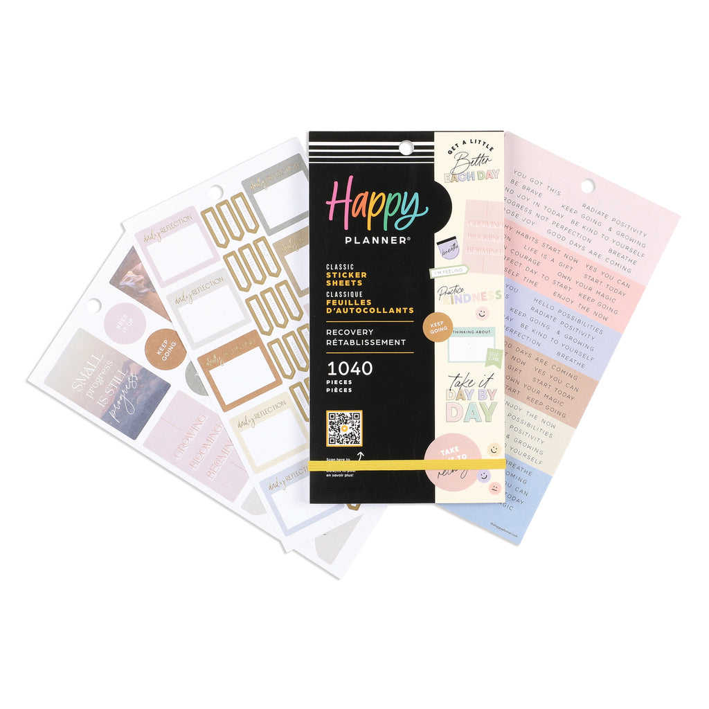 The Happy Planner Recovery 30 Sheet Sticker Value Pack