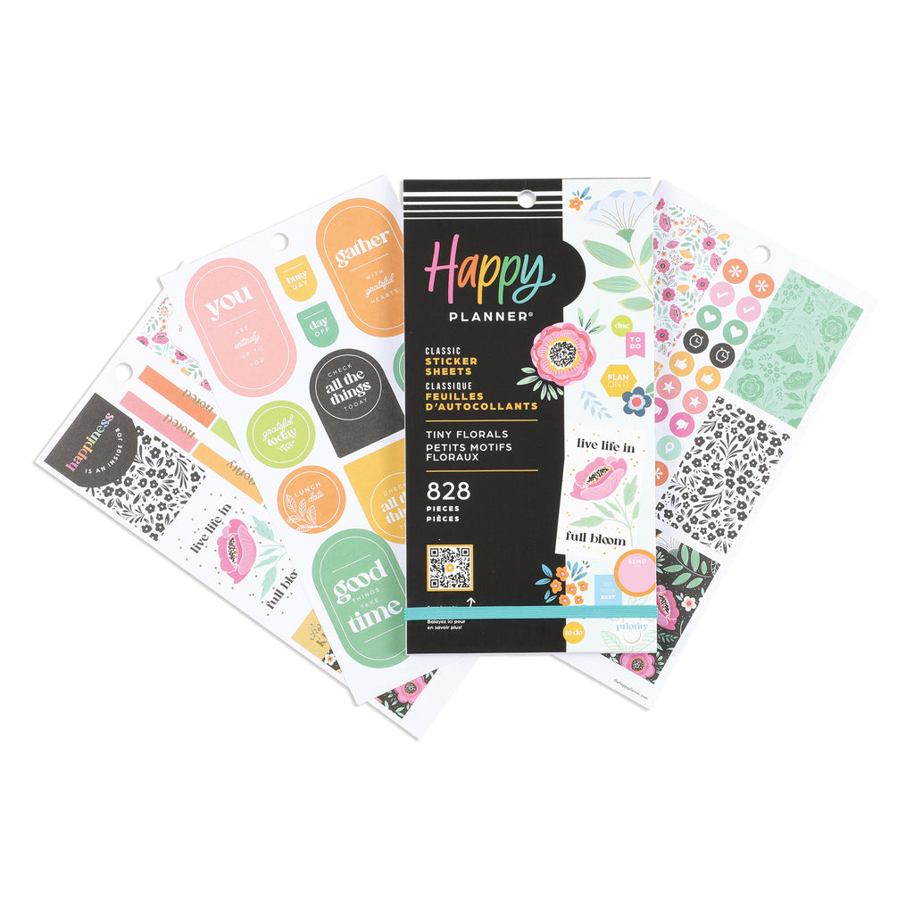 The Happy Planner Tiny Florals 30 Sheet Sticker Value Pack