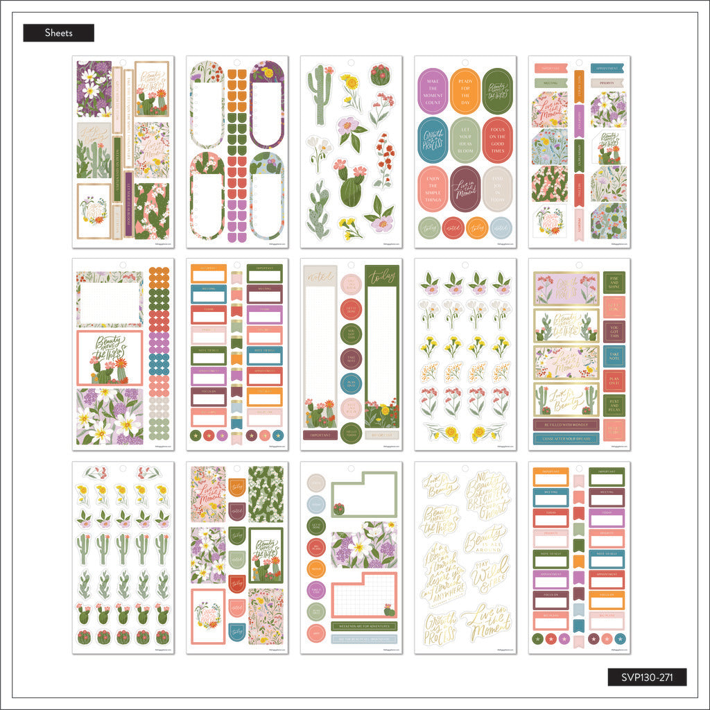The Happy Planner Superbloom 30 Sheet Sticker Value Pack