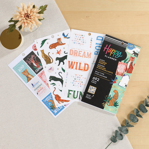 Image of The Happy Planner Wild Type 30 Sheet Sticker Value Pack
