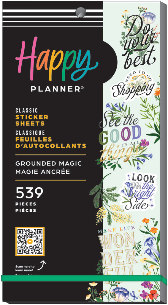 The Happy Planner Grounded Magic 30 Sheet Sticker Value Pack