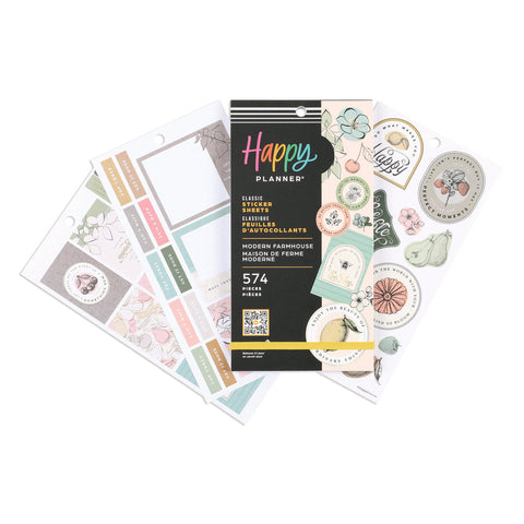 Image of The Happy Planner Modern Farmhouse 30 Sheet Sticker Value Pack