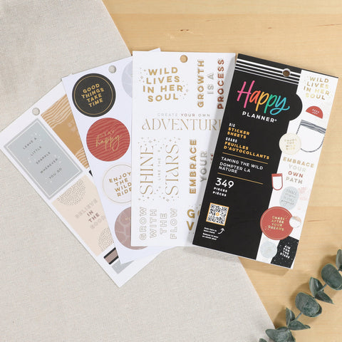 Image of The Happy Planner Taming The Wild 30 Sheet Sticker Value Pack