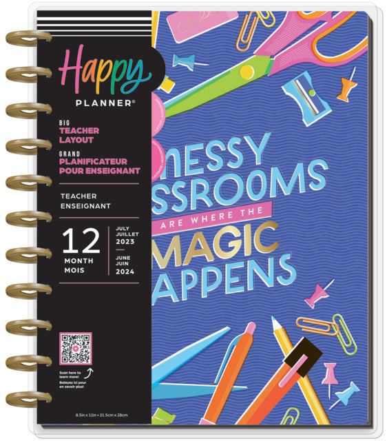 The Happy Planner Abstract Silkscreen Teacher Big 12 Month Planner