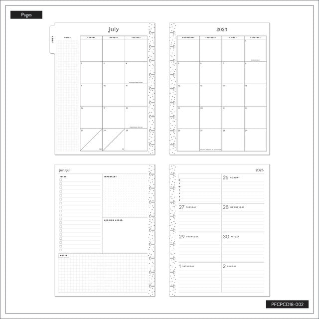 The Happy Planner Beautiful & Brave Frosted Cover Classic 18 Month Planner