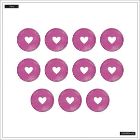 The Happy Planner Berry Pink Translucent Swirl Medium Plastic Discs