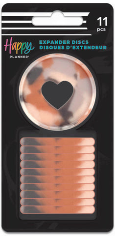 Image of The Happy Planner Blush Glossy Tortoise Expander Plastic Shell Disc