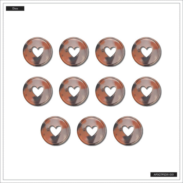 The Happy Planner Blush Glossy Tortoise Expander Plastic Shell Disc