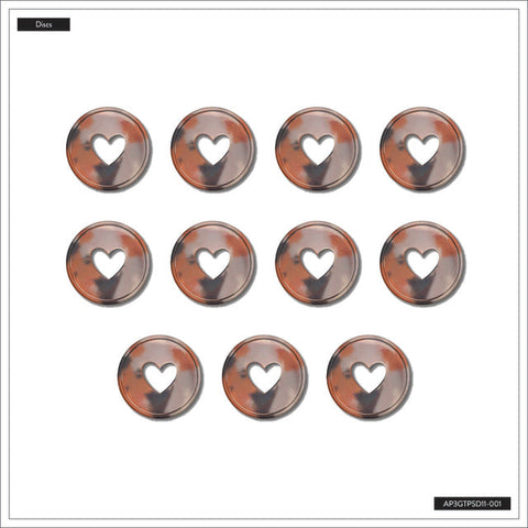 Image of The Happy Planner Blush Glossy Tortoise Expander Plastic Shell Disc