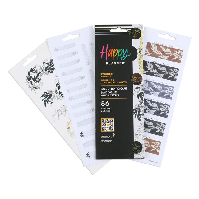The Happy Planner Bold Baroque 8 Sticker Sheets