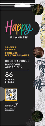 Image of The Happy Planner Bold Baroque 8 Sticker Sheets