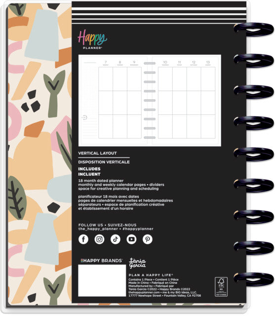 The Happy Planner Bright Travels Classic 18 Month Planner