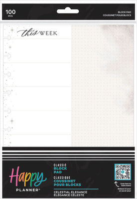 The Happy Planner Celestial Elegance Classic Block Pad