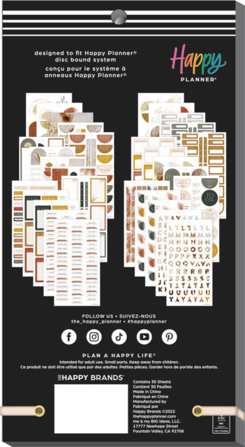 The Happy Planner Dried Florals Classic 30 Sheet Sticker Value Pack