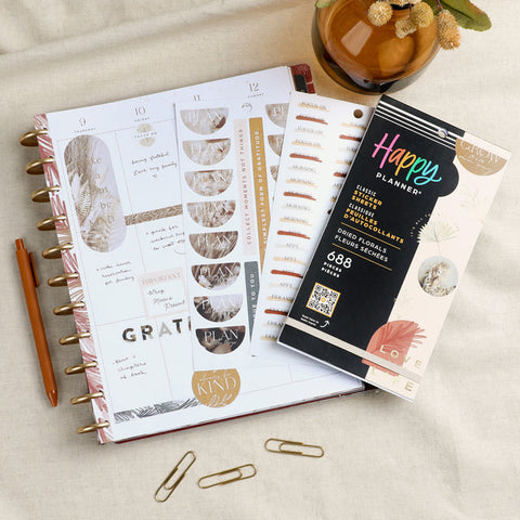 Image of The Happy Planner Dried Florals Classic 30 Sheet Sticker Value Pack