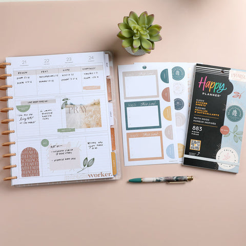 Image of The Happy Planner Faith Mood Classic 30 Sheet Sticker Value Pack