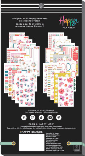 The Happy Planner Fresh Bouquet Classic 30 Sheet Sticker Value Pack