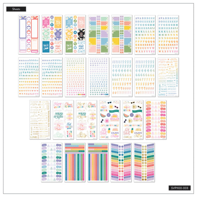 The Happy Planner Fun Brights 100 Sheet Sticker Value Pack