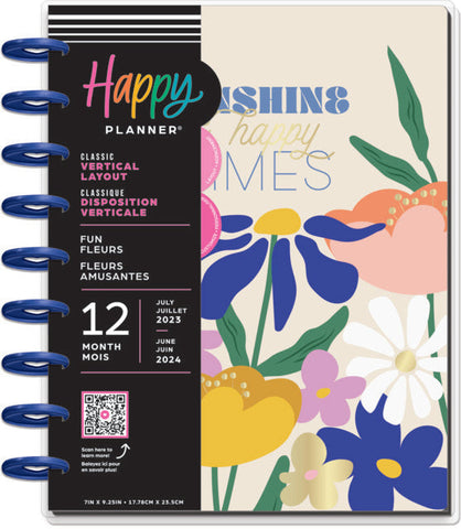 Image of The Happy Planner Fun Fleurs Classic 12 Month Planner