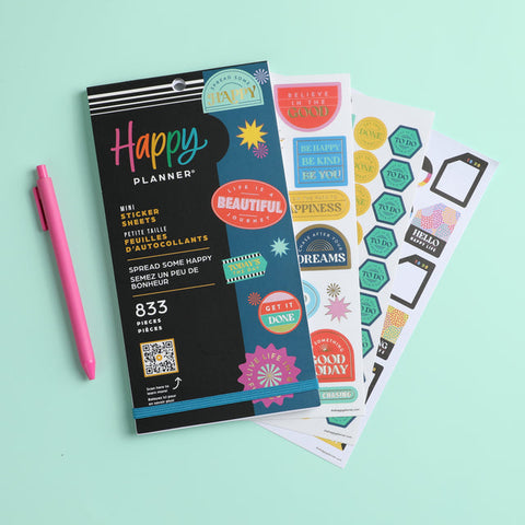 Image of The Happy Planner Spread Some Happy Mini 30 Sheet Sticker Value Pack