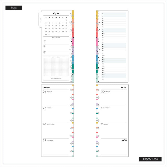 The Happy Planner Happy Brights Skinny Classic 12 Month Planner