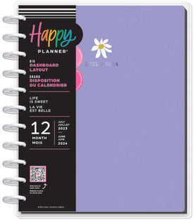 Front view of the Life Is Sweet Big 12 month planner by Happy Planner