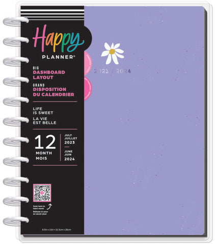 Image of Front view of the Life Is Sweet Big 12 month planner by Happy Planner