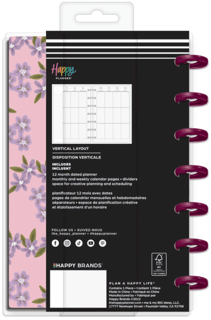 The Happy Planner Made to Bloom Mini 12 Month Planner