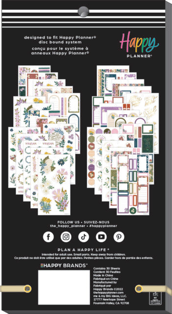 The Happy Planner Made to Bloom Classic 30 Sheet Sticker Value Pack