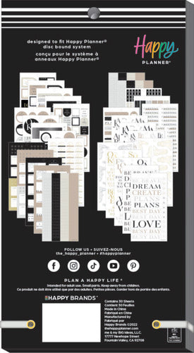 The Happy Planner Modern Months Mini 30 Sheet Sticker Value Pack