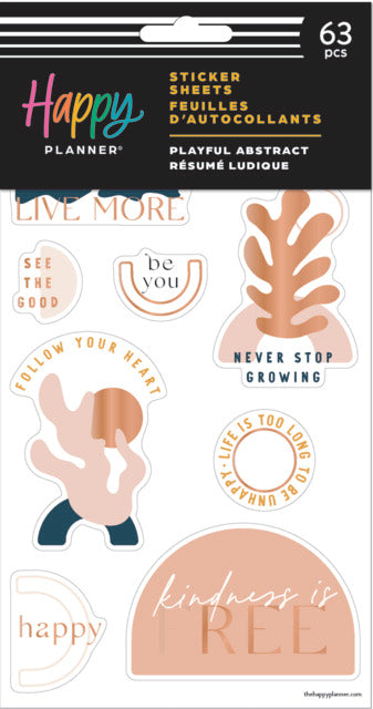 The Happy Planner Playful Abstract 5 Sheet Sticker Sheet
