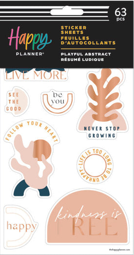 The Happy Planner Playful Abstract 5 Sheet Sticker Sheet