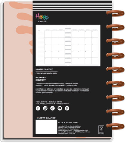 Image of The Happy Planner Playful Abstract Classic 18 Month Planner