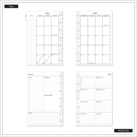 Image of Internal layout of the Realign Mini 12 month planner by Happy Planner