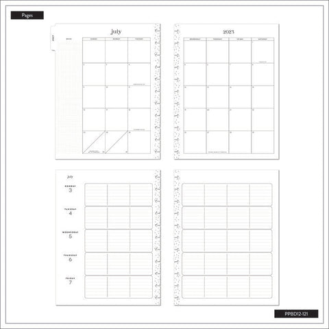 Image of Internal Page Layout of the Retro Daisy Big 12 month Planner by Happy Planner