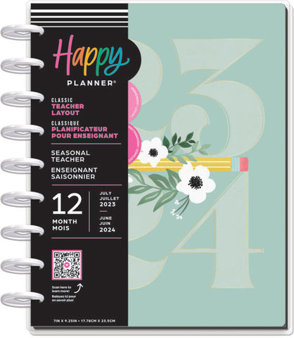 Image of The Happy Planner Seasonal Teacher Classic 12 Month Planner
