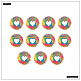 The Happy Planner Sherbet Glossy Tortoise Expander Plastic Shell Disc