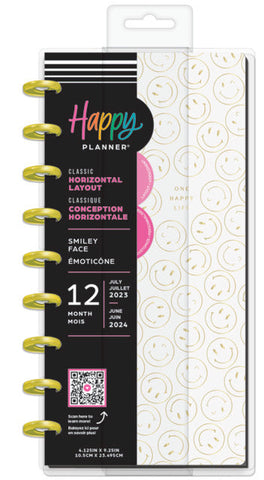 Image of The Happy Planner Smiley Face Skinny Classic 12 Month Planner