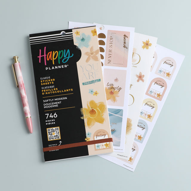 The Happy Planner Softly Modern Classic 30 Sheet Sticker Value Pack