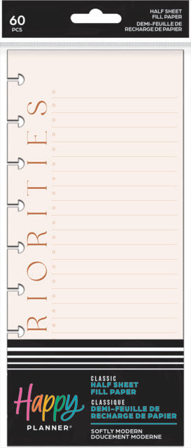 The Happy Planner Softly Modern Skinny Classic Fill Paper